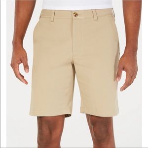 Club Room (Macy’s) Shorts Khaki 9-1/2” Flat Front Shorts Size 38 NWT
